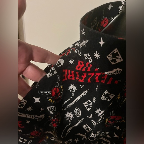 Hot Topic Her Universe Stranger Things Hellfire Club Suspender Skirt Sz Large - Picture 4 of 9